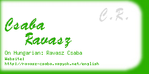 csaba ravasz business card